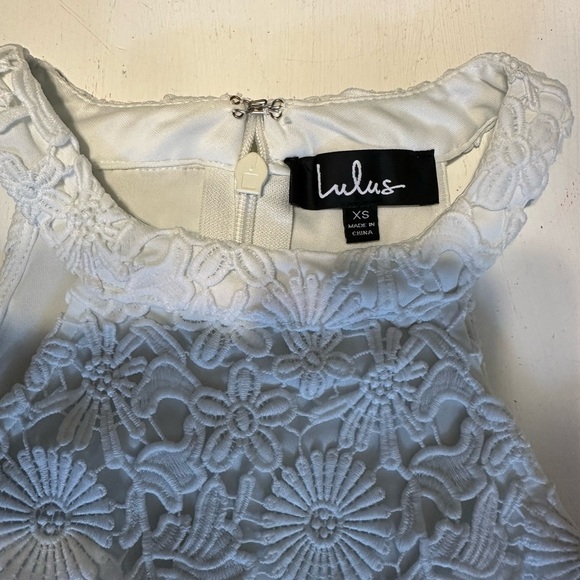 Lulu's White Halter Sheath Dress - Picture 4 of 6